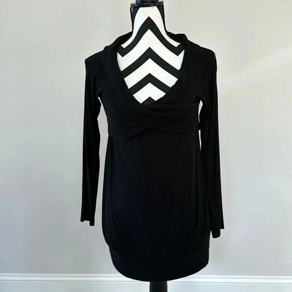 Cherish Black Long Sleeve Top Sz LG - Picture 1 of 3